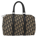 Christian Dior Trotter Canvas Hand Bag Navy Silver Auth 144464-13