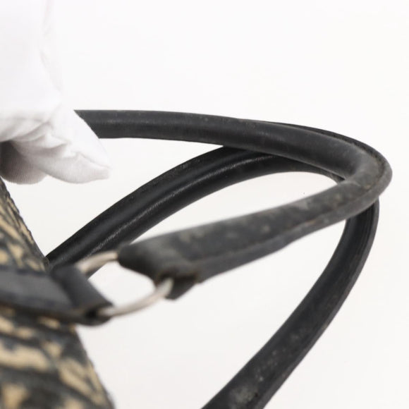 Christian Dior Trotter Canvas Hand Bag Navy Silver Auth 144464