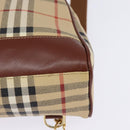 BURBERRY Nova Check Backpack PVC Beige Gold Auth 144466-15