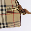 BURBERRY Nova Check Backpack PVC Beige Gold Auth 144466-9
