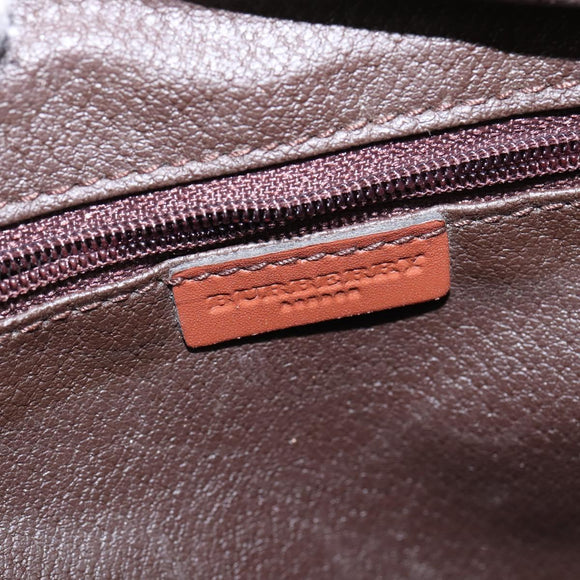 BURBERRY Nova Check Backpack PVC Beige Gold Auth 144466