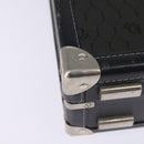 Christian Dior Honeycomb Canvas Attache case Trunk Black Auth 144467-14