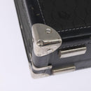 Christian Dior Honeycomb Canvas Attache case Trunk Black Auth 144467-9