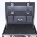 Christian Dior Honeycomb Canvas Attache case Trunk Black Auth 144467-10