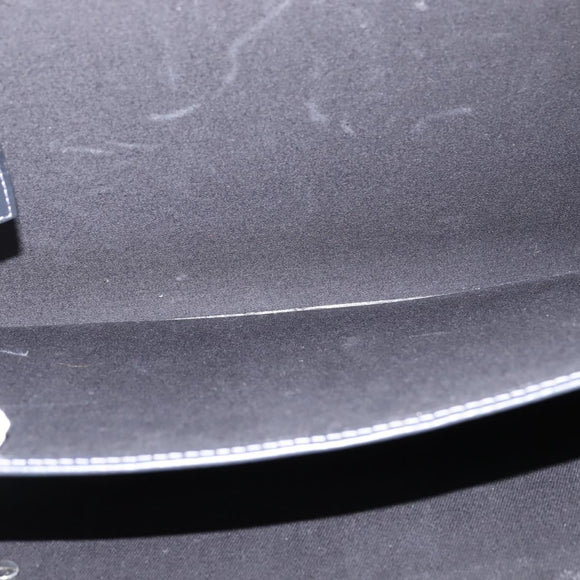 Christian Dior Honeycomb Canvas Attache case Trunk Black Auth 144467