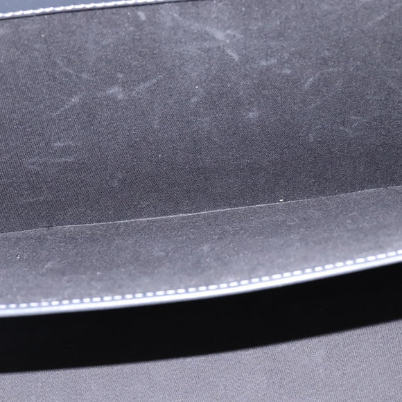 Christian Dior Honeycomb Canvas Attache case Trunk Black Auth 144467