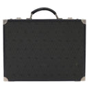 Christian Dior Honeycomb Canvas Attache case Trunk Black Auth 144467-13