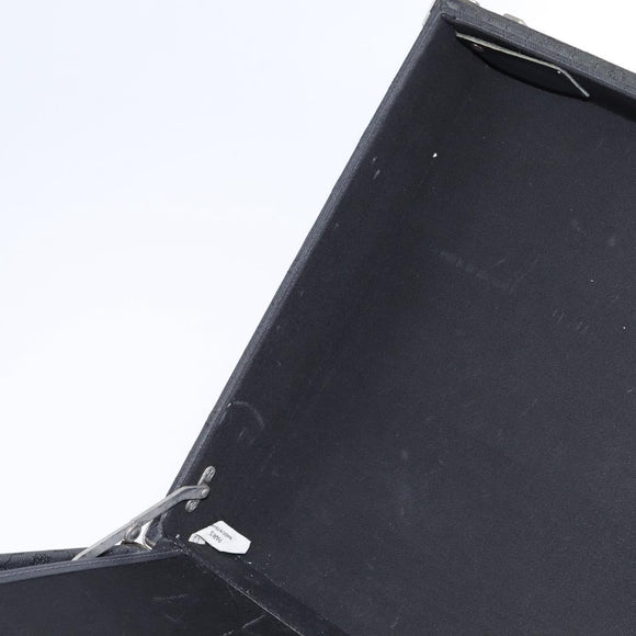 Christian Dior Honeycomb Canvas Attache case Trunk Black Auth 144467