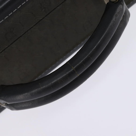 Christian Dior Honeycomb Canvas Attache case Trunk Black Auth 144467