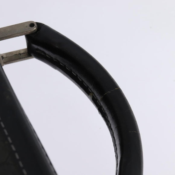 Christian Dior Honeycomb Canvas Attache case Trunk Black Auth 144467