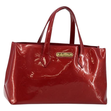 LOUIS VUITTON Monogram Vernis Wilshire PM Bag Pomme D'amour M93642 Auth 144468