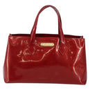 LOUIS VUITTON Monogram Vernis Wilshire PM Bag Pomme D'amour M93642 Auth 144468-2