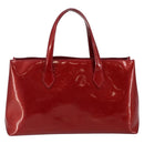 LOUIS VUITTON Monogram Vernis Wilshire PM Bag Pomme D'amour M93642 Auth 144468-3