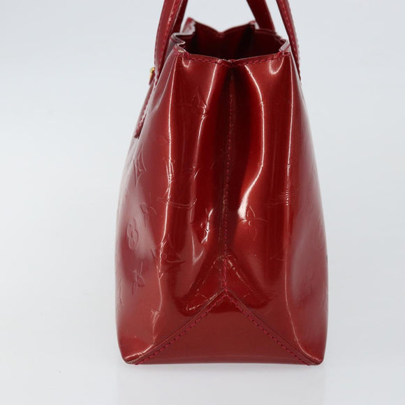 LOUIS VUITTON Monogram Vernis Wilshire PM Bag Pomme D'amour M93642 Auth 144468