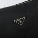 PRADA Shoulder Bag Nylon Black Silver Auth 144476-17