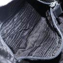 PRADA Shoulder Bag Nylon Black Silver Auth 144476-21