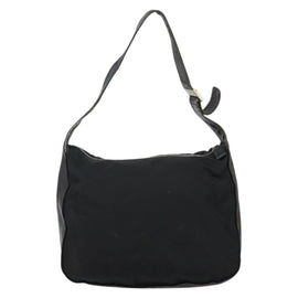 PRADA Shoulder Bag Nylon Black Silver Auth 144476 - 0