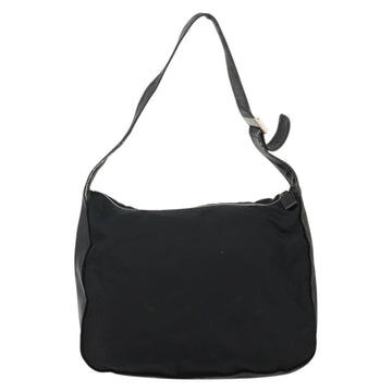 PRADA Shoulder Bag Nylon Black Silver Auth 144476 - 0