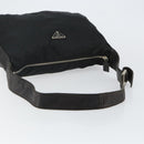 PRADA Shoulder Bag Nylon Black Silver Auth 144476-7