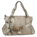 Chloe Kerala Hand Bag Leather Champagne Gold Auth 144479-1