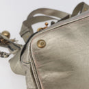 Chloe Kerala Hand Bag Leather Champagne Gold Auth 144479-11