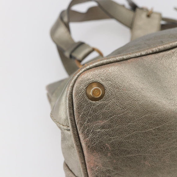 Chloe Kerala Hand Bag Leather Champagne Gold Auth 144479