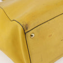 FENDI Hand Bag Leather Yellow Gold Auth 144480-16