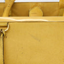 FENDI Hand Bag Leather Yellow Gold Auth 144480-19