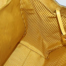 FENDI Hand Bag Leather Yellow Gold Auth 144480-23