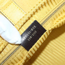 FENDI Hand Bag Leather Yellow Gold Auth 144480-12