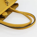 FENDI Hand Bag Leather Yellow Gold Auth 144480-7
