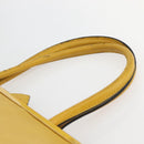 FENDI Hand Bag Leather Yellow Gold Auth 144480-8