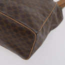 CELINE Macadam Canvas Backpack PVC Leather Brown Gold Auth 144490-16