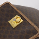 CELINE Macadam Canvas Backpack PVC Leather Brown Gold Auth 144490-20