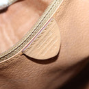 CELINE Macadam Canvas Backpack PVC Leather Brown Gold Auth 144490-12