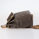CELINE Macadam Canvas Backpack PVC Leather Brown Gold Auth 144490-4