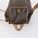 CELINE Macadam Canvas Backpack PVC Leather Brown Gold Auth 144490-6