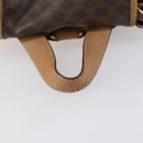 CELINE Macadam Canvas Backpack PVC Leather Brown Gold Auth 144490-7