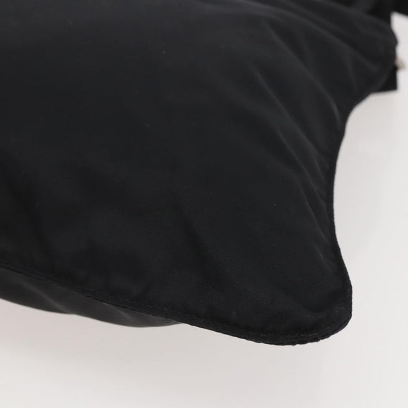 PRADA Shoulder Bag Nylon Black Silver Auth 144491