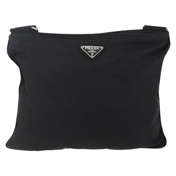 PRADA Shoulder Bag Nylon Black Silver Auth 144491 - 0