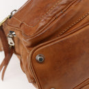 Chloe Betty Shoulder Bag Leather Brown Silver gold Auth 144492-14