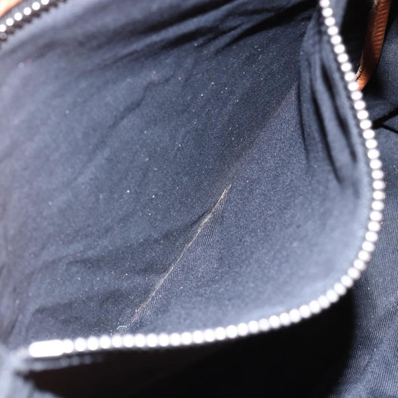 Chloe Betty Shoulder Bag Leather Brown Silver gold Auth 144492