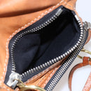 Chloe Betty Shoulder Bag Leather Brown Silver gold Auth 144492-24