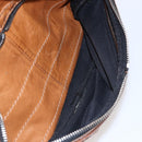 Chloe Betty Shoulder Bag Leather Brown Silver gold Auth 144492-25