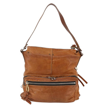 Chloe Betty Shoulder Bag Leather Brown Silver gold Auth 144492 - 0