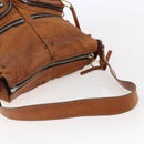 Chloe Betty Shoulder Bag Leather Brown Silver gold Auth 144492-7