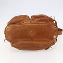 Chloe Betty Shoulder Bag Leather Brown Silver gold Auth 144492-5