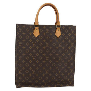 LOUIS VUITTON Monogram Sac Plat Hand Bag M51140 LV Auth 144500