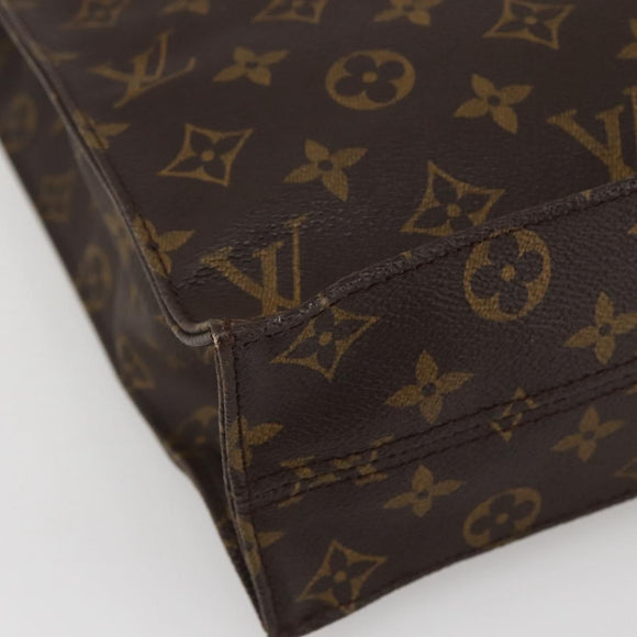 LOUIS VUITTON Monogram Sac Plat Hand Bag M51140 LV Auth 144500