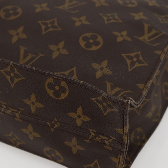 LOUIS VUITTON Monogram Sac Plat Hand Bag M51140 LV Auth 144500